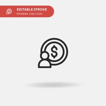 Earnings Simple vector icon. Illustration symbol design template for web mobi Stock Illustration