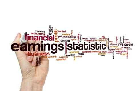 Earnings statistic word cloud concept 写真素材
