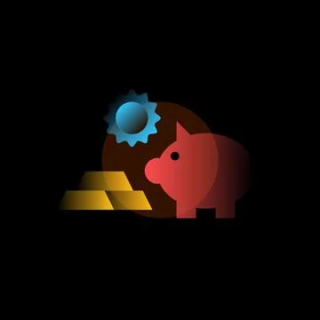 Earnings. Vector icon in gradient style. Editable illustration Stock Illustration