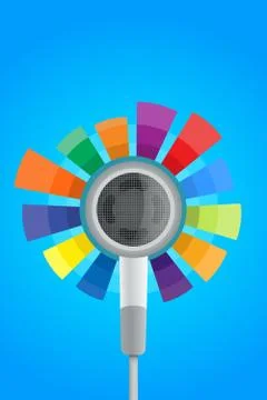 Earphone with color effect equalizer Stock Illustration