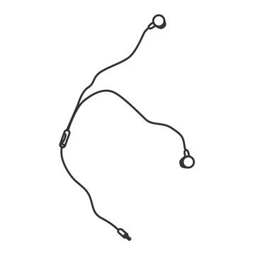 Earphone for mobile device design. Stock Illustration