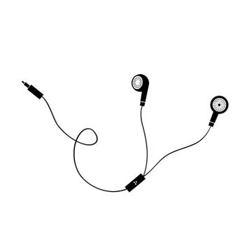 Earphone symbol Stock Illustration