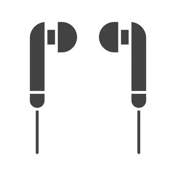 Earphones icon vector image. Stock Illustration
