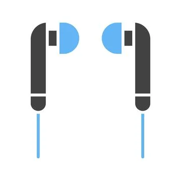 Earphones icon vector image. Stock Illustration