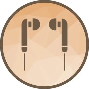 Earphones icon vector image. Stock Illustration