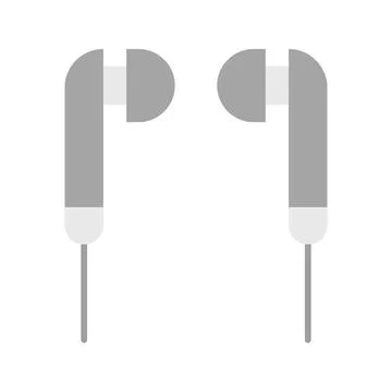 Earphones icon vector image. Stock Illustration