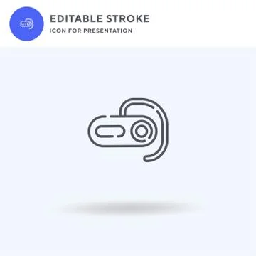 Earpiece icon vector, filled flat sign, solid pictogram isolated on white, logo イラスト素材