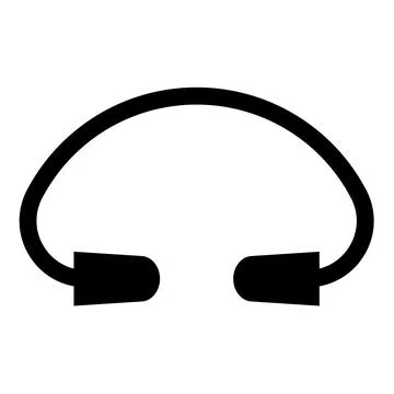 Earplug ear plug protection device icon black color vector illustration ima.. Stock Illustration