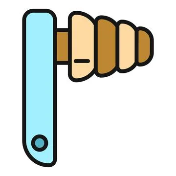 Earplug providing hearing protection and noise cancellation Stock Illustration