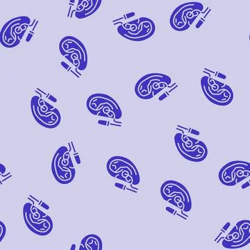 Earplug usage audiologist doctor glyph seamless pattern Stock Illustration