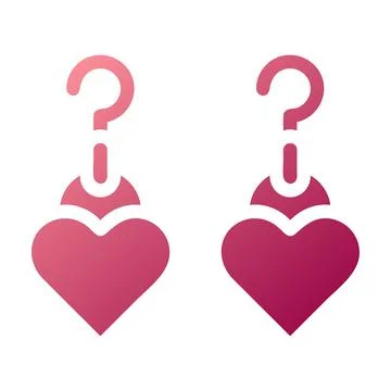 Earring flower love icon solid gradient red colour mother day symbol illust.. Stock Illustration