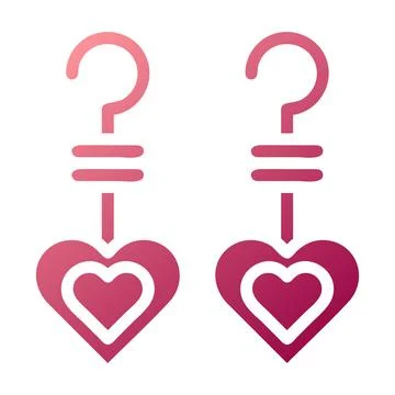 Earring flower love icon solid gradient red colour mother day symbol illust.. 库存插图