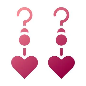 Earring flower love icon solid gradient red colour mother day symbol illust.. 库存插图