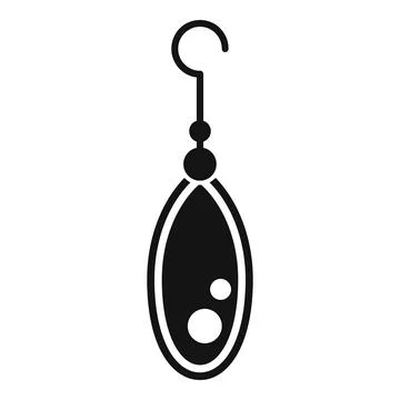 Earring icon, simple style Stock Illustration