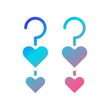 Earring love icon solid gradient red purple blue colour mother day symbol i.. Stock Illustration