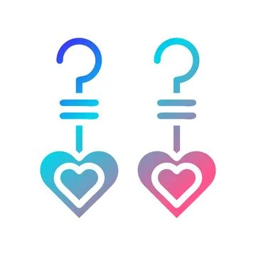Earring love icon solid gradient red purple blue colour mother day symbol i.. 库存插图