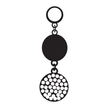 Earring silhouette illustration Stock Illustration
