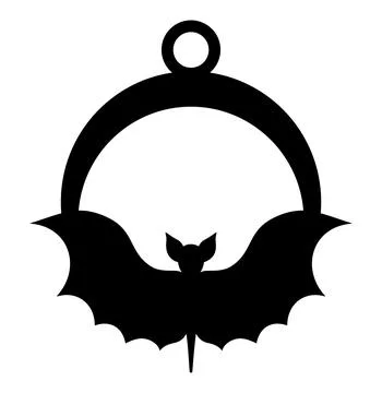 Earrings with bat laser cut Stock Illustration