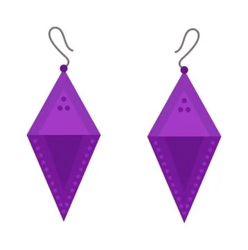 Earrings beautiful accessory isolated イラスト素材