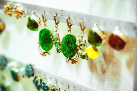 Earrings on the counter Photos