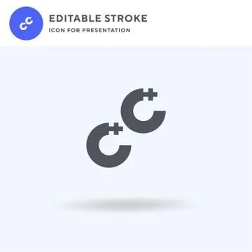 Earrings icon vector, filled flat sign, solid pictogram isolated on white, logo Stock Illustration