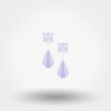 Earrings. Icon. Vector. Flat. Stock Illustration