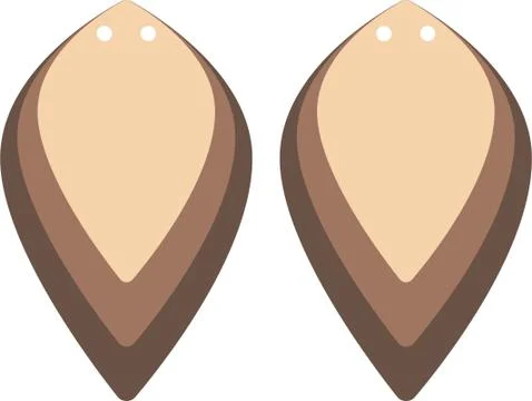Earrings for laser cut temples Stock Illustration