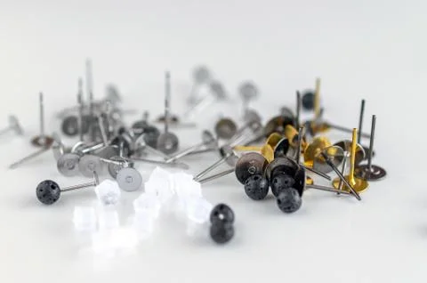 Earrings making accessories Stock Photos