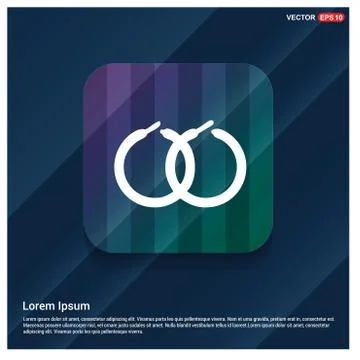 Earrings pair Icon, Stock Illustration