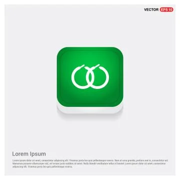 Earrings pair Icon, Stock Illustration