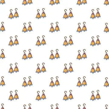 Earrings pattern seamless Stock Illustration