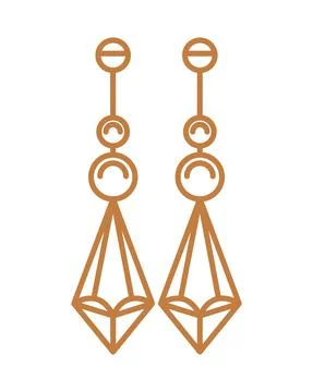 Earrings with quartz Stock Illustration