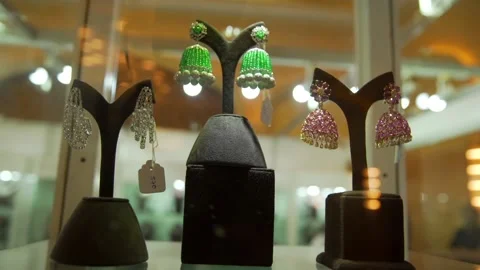 Earrings set Stock Footage 203878787
