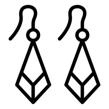 Earrings Vector Icon Design Illustration Illustrazione stock