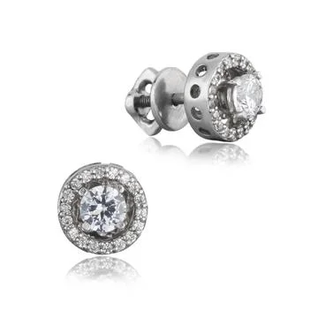 Earrings on a white background Stock Photos