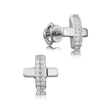 Earrings on a white background Stock Photos