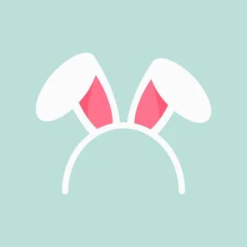 Ears of an Easter rabbit, vector illustration Иллюстрация