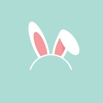 Ears of an Easter rabbit, vector illustration Stock Illustration