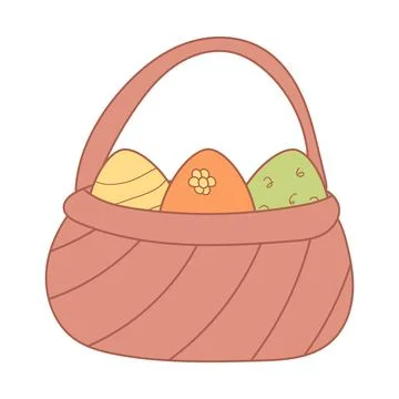 Ears hare rabbit easter eggs hunting holiday Stock Illustration