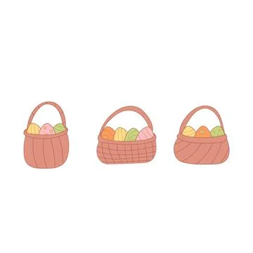 Ears hare rabbit easter eggs hunting holiday Stock Illustration