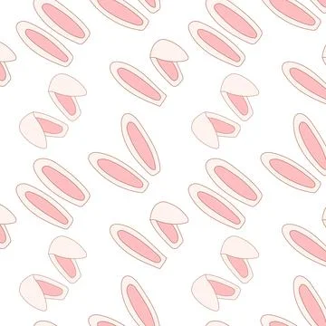 Ears hare rabbit easter eggs hunting holiday Stock Illustration