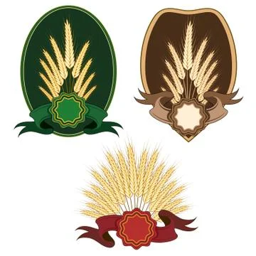 Ears label set Stock Illustration