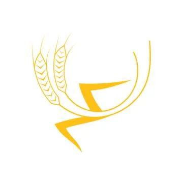 Ears of Wheat, Barley or Rye vector visual graphic icon Illustrazione stock