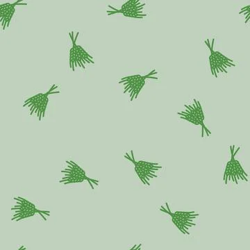 Ears of wheat harvest line vector seamless pattern 스톡 일러스트