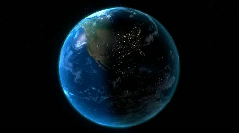 Earth 360 Loop - Day to Night 스톡 동영상 21834328