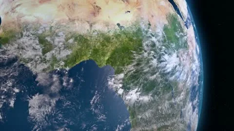 Earth 3d view from space. Central Africa. Stock-Footage 10896342