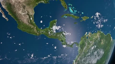Earth 3d view from space. Central America. Stock Footage 10896360