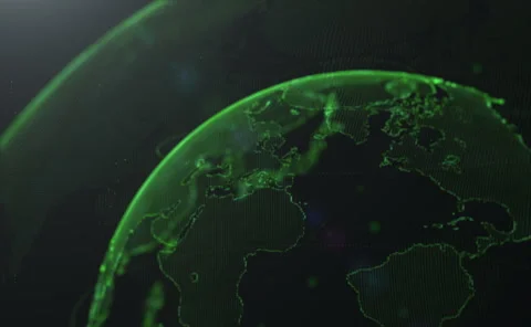 Earth abstract animation. Earth globe from dots Stock Footage 68859005