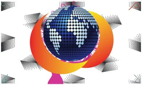 EARTH on abstract background Illustrazione stock