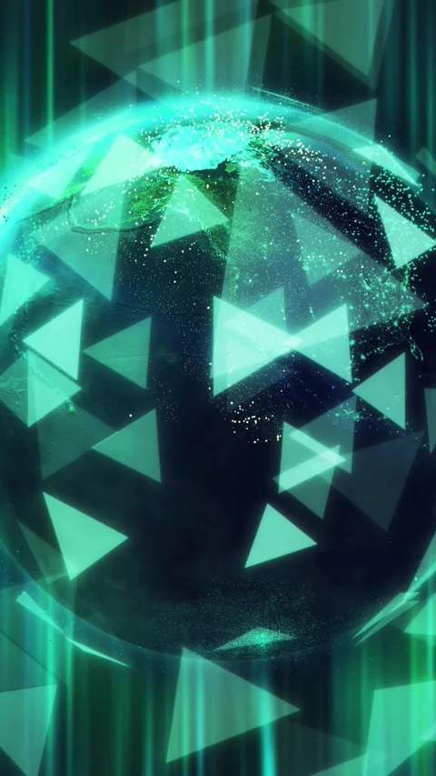 Earth in abstract virtual space, concept of digital technology development Stock Footage 318724849